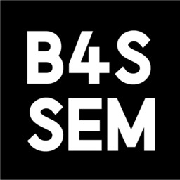logo B4SSEM, texte blanc en majuscules sur un fond noir